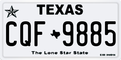 TX license plate CQF9885