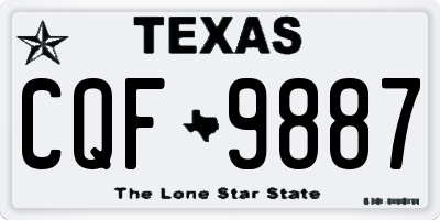 TX license plate CQF9887
