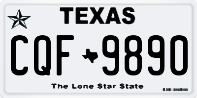TX license plate CQF9890