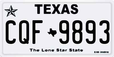 TX license plate CQF9893