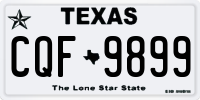 TX license plate CQF9899