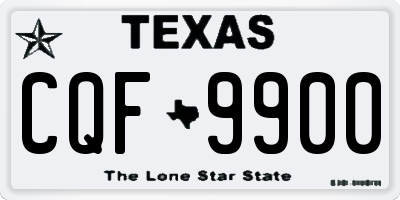 TX license plate CQF9900