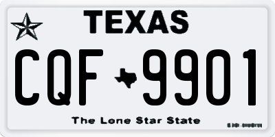 TX license plate CQF9901