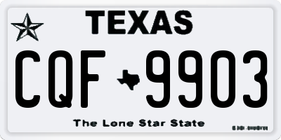 TX license plate CQF9903