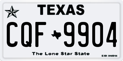 TX license plate CQF9904