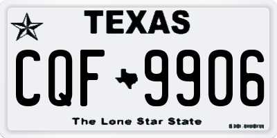 TX license plate CQF9906
