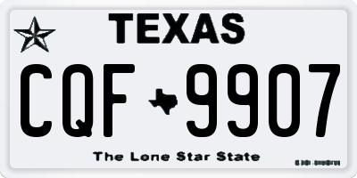 TX license plate CQF9907