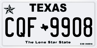 TX license plate CQF9908