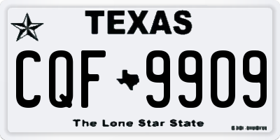 TX license plate CQF9909