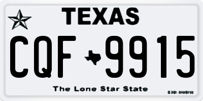 TX license plate CQF9915