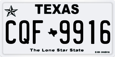 TX license plate CQF9916