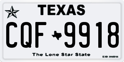 TX license plate CQF9918