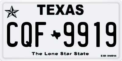 TX license plate CQF9919