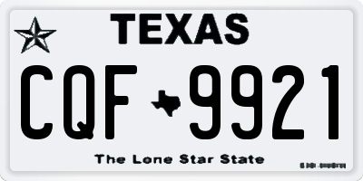 TX license plate CQF9921
