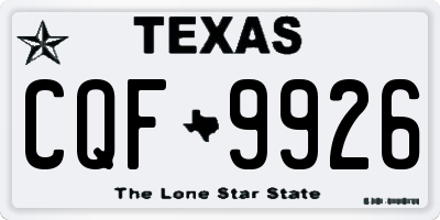 TX license plate CQF9926