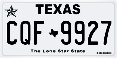 TX license plate CQF9927