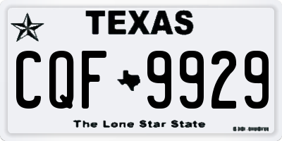 TX license plate CQF9929