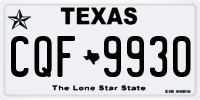 TX license plate CQF9930