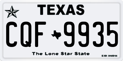 TX license plate CQF9935