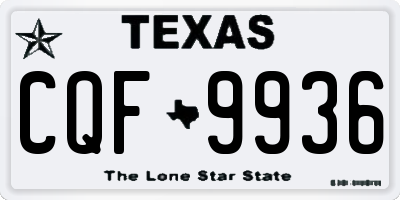 TX license plate CQF9936