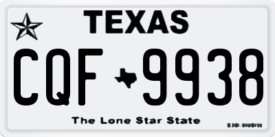 TX license plate CQF9938