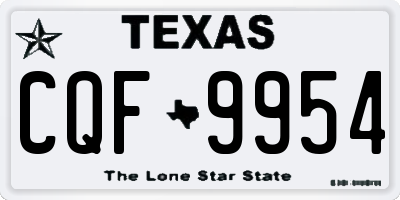 TX license plate CQF9954