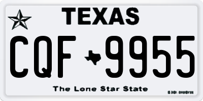 TX license plate CQF9955