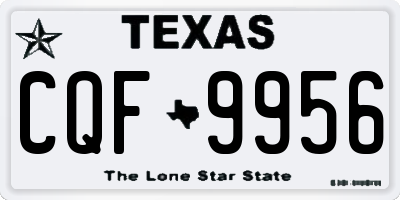 TX license plate CQF9956