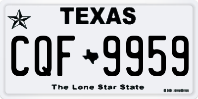 TX license plate CQF9959