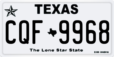 TX license plate CQF9968