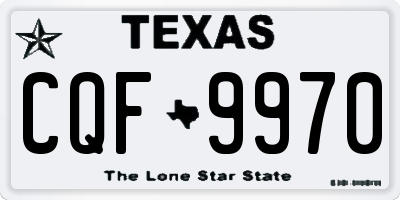 TX license plate CQF9970