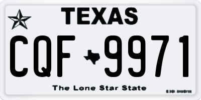 TX license plate CQF9971