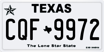 TX license plate CQF9972
