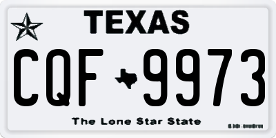 TX license plate CQF9973