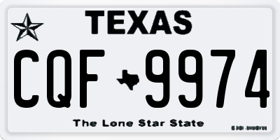 TX license plate CQF9974