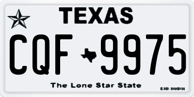TX license plate CQF9975