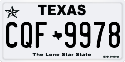 TX license plate CQF9978