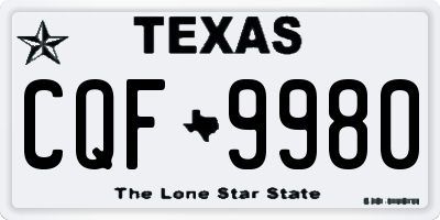 TX license plate CQF9980