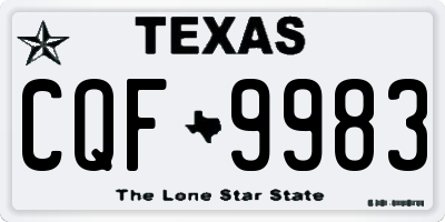 TX license plate CQF9983