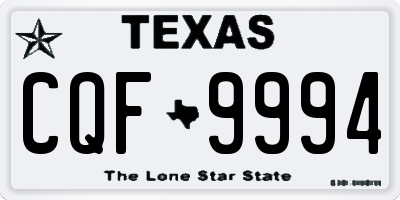 TX license plate CQF9994