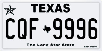 TX license plate CQF9996