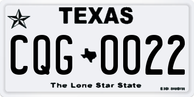 TX license plate CQG0022