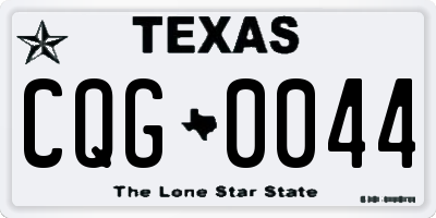 TX license plate CQG0044
