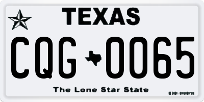 TX license plate CQG0065
