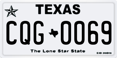 TX license plate CQG0069