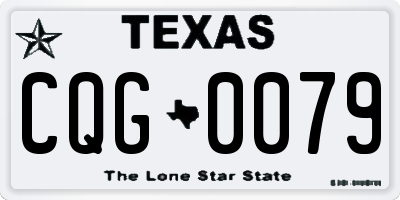 TX license plate CQG0079