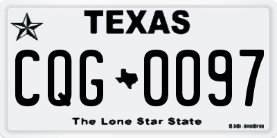 TX license plate CQG0097