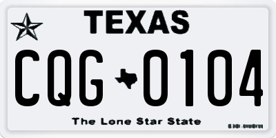 TX license plate CQG0104