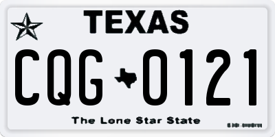 TX license plate CQG0121