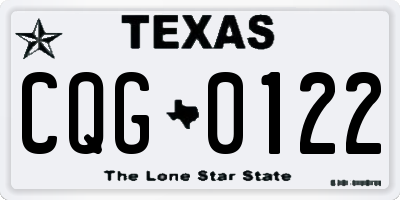 TX license plate CQG0122